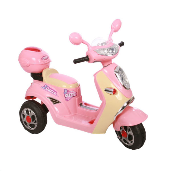 Elektrische kinder scooter 6V roze 9