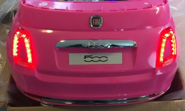Elektrische kinderauto fiat 500 roze 10