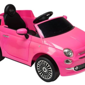 Elektrische kinderauto fiat 500 roze 2