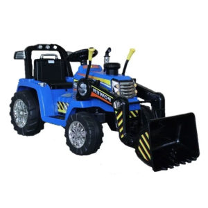 elektrische kinderauto tractor blauw 1 foto