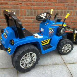 Elektrische Kinderauto Tractor Blauw