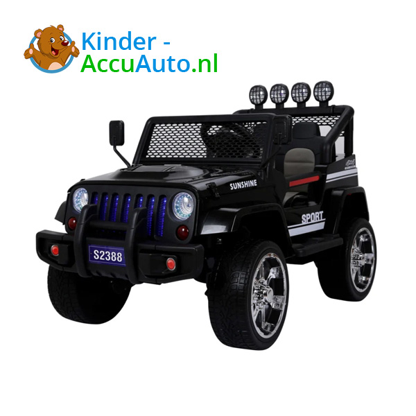 Monster Jeep Zwart Kinderauto 1
