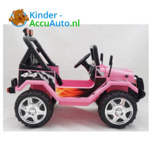 Elektrische kinderauto jeep raptor roze 5