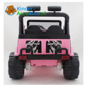 Elektrische kinderauto jeep raptor roze 6