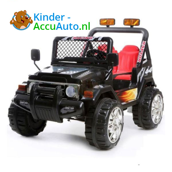 Jeep Raptor Kinderauto Zwart 1