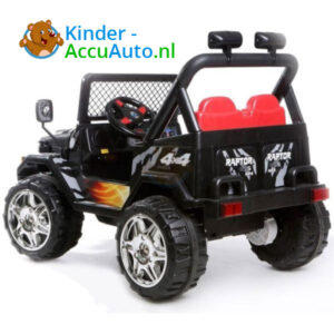 Jeep Raptor Kinderauto Zwart 5
