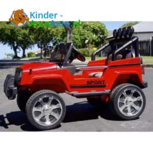Monster Jeep Kinderauto Rood 3