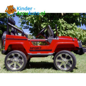Monster Jeep Kinderauto Rood 4