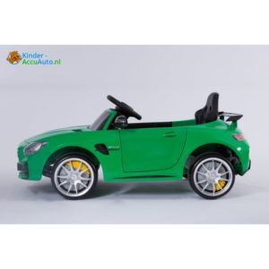 Kinder accu auto mercedes GTR AMG kinderauto groen 3