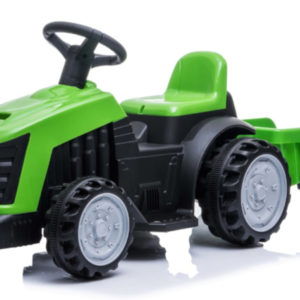 tractor trailer kinderauto 6V groen 4