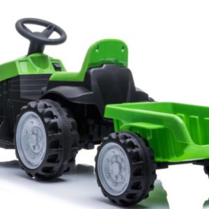 tractor trailer kinderauto 6V groen 7