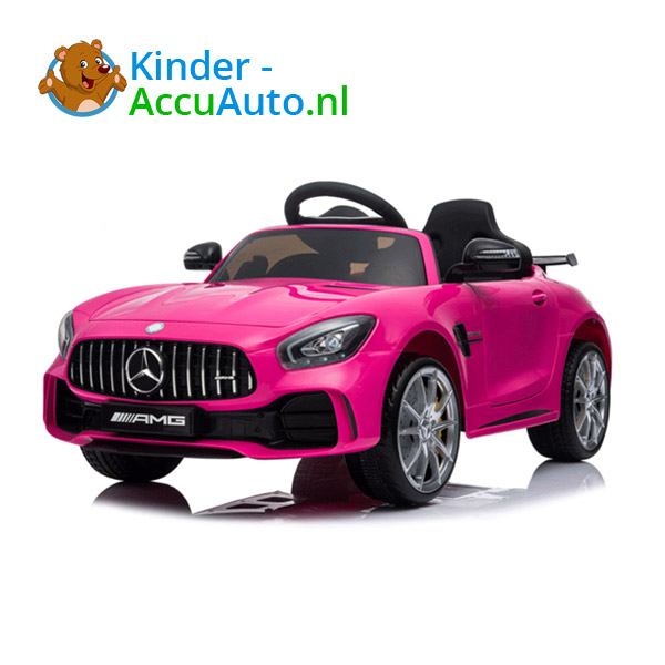 Elektrische kinderauto mercedes GTR AMG roze 1