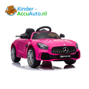 Elektrische kinderauto mercedes GTR AMG roze 2