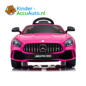 Elektrische kinderauto mercedes GTR AMG roze 3