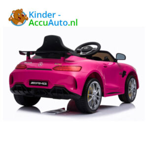 Elektrische kinderauto mercedes GTR AMG roze 5