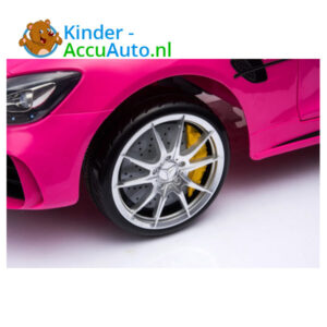 Elektrische kinderauto mercedes GTR AMG roze 6
