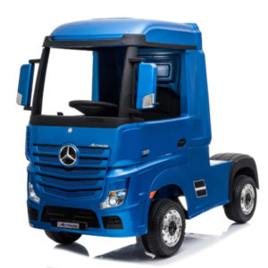 Elektrische kinder vrachtwagen mercedes actros blauw 3