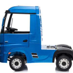 Elektrische kinder vrachtwagen mercedes actros blauw 4