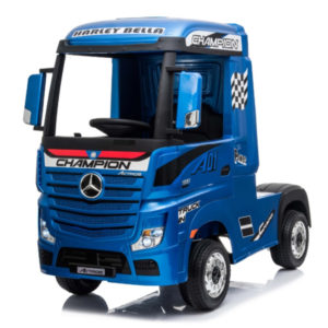 Elektrische kinder vrachtwagen mercedes actros blauw 6