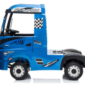 Elektrische kinder vrachtwagen mercedes actros blauw 7