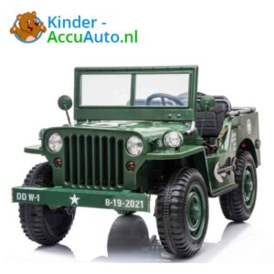 Jeep Army Groen Kinderauto 4WD 1
