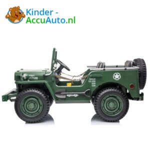 Jeep Army Groen Kinderauto 4WD 2