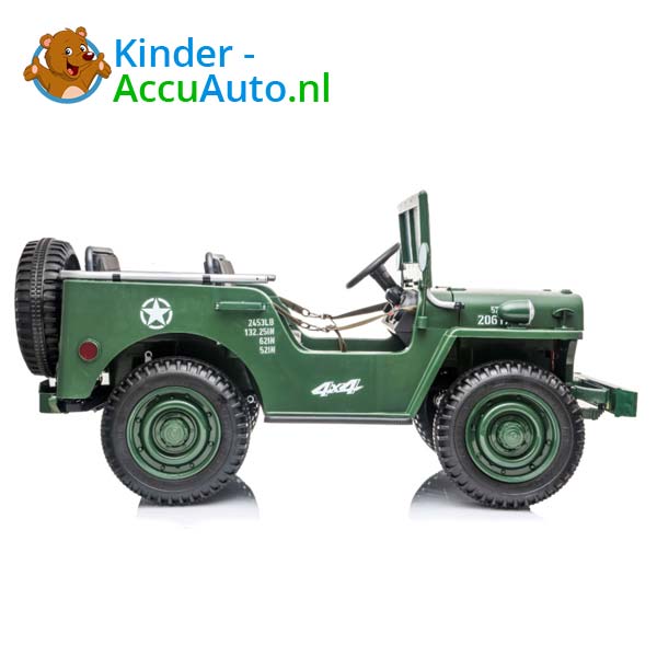 Jeep Army Groen Kinderauto 4WD 6